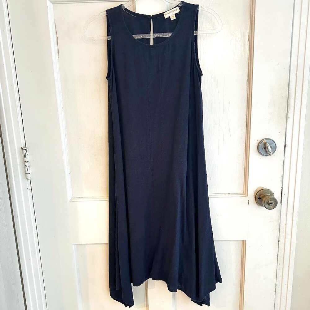 Cynthia Rowley denim sleeveless dress Navy Blue "New"